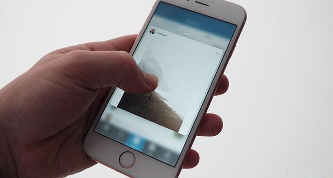 Một số ứng dụng bên thứ ba như Instagram đã hỗ trợ 3D Touch 